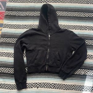 Brandy Melville cropped zip up hoodie